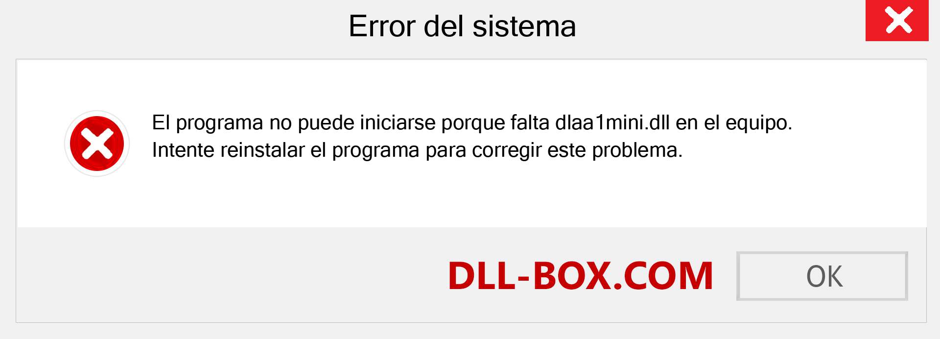 ¿Falta el archivo dlaa1mini.dll ?. Descargar para Windows 7, 8, 10 - Corregir dlaa1mini dll Missing Error en Windows, fotos, imágenes